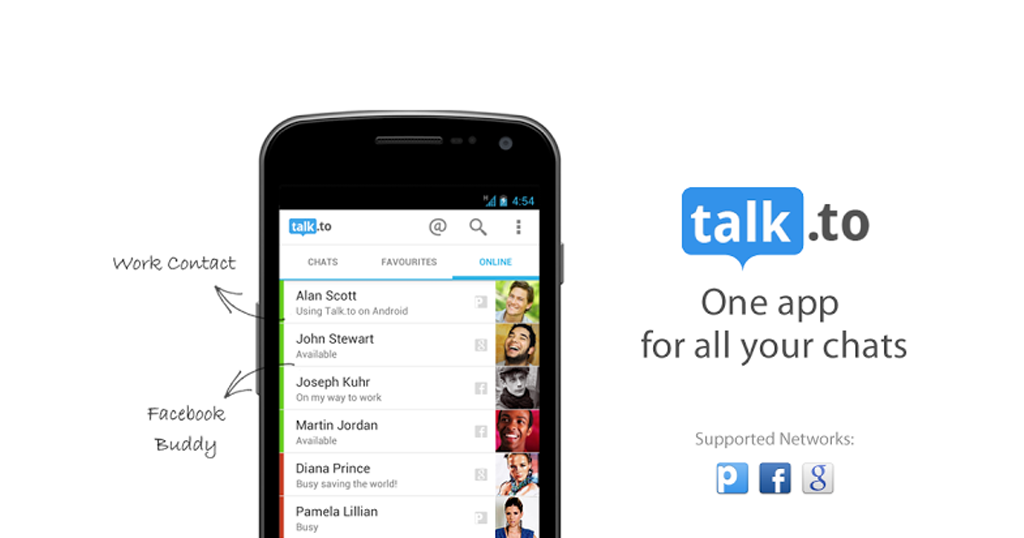 برنامج Talk.To: دردشة فيس بوك ورسائل SMS مجانية إلى أي رقم بالعالم